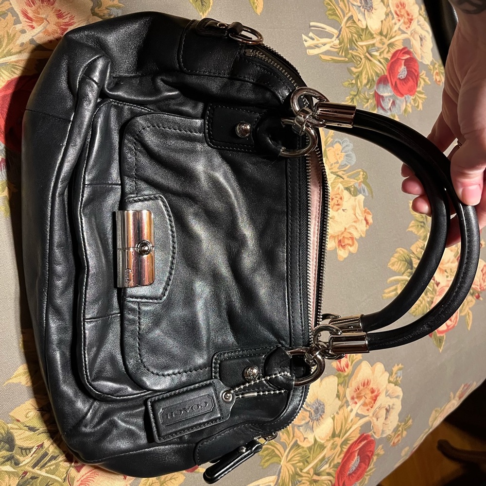 Black COACH Bag Kristen Double Satchel